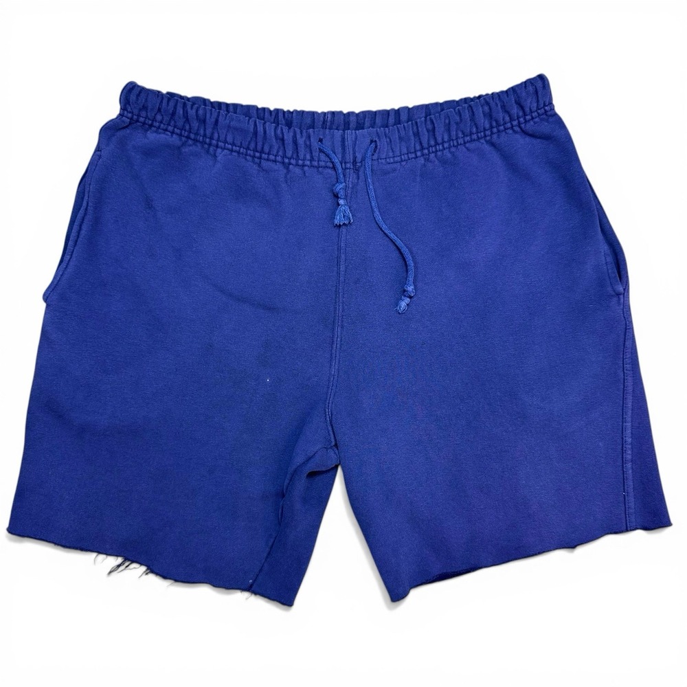 VTG Y2K GAP Sweat Shorts Mens XS Blue Cut Off Drawstring Cotton Blend Casual USA